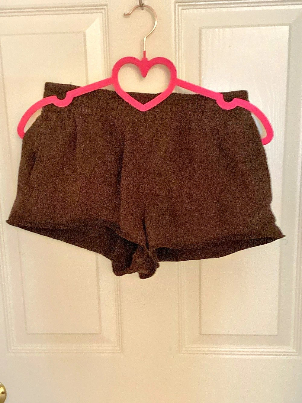 Brown High-Waist Shorts